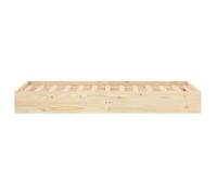 BURKE* Lit simple, 75x190 cm, Structure de lit classique, sans matelas, bois massif 75x190 cm, - LL7173