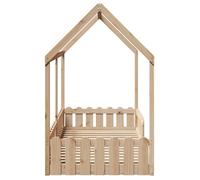 BURKE* Lit simple, 90x190 cm, Structure de lit classique, d'enfants forme de maison sans matelas, pin massif- LL7860