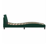 BURKE* Lit simple, 90x190 cm, Structure de lit classique, Dover vert foncé velours- LL6437