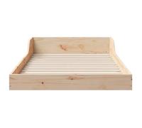 BURKE* Lit simple, 90x190 cm, Structure de lit classique, Marron Pin massif- LL8480