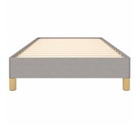 BURKE* Lit simple, 90x190 cm, Structure de lit classique, sans matelas, gris clair tissu- LL6216