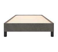 BURKE* Lit simple, 90x190 cm, Structure de lit classique, sans matelas, gris foncé velours- LL6265