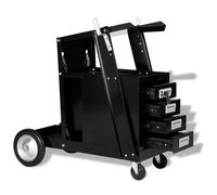 BURKE@ Noir Chariot de soudage avec 4 tiroirs Noir ,18.5 kg, Haute qualité A330