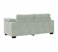 BURKE@ Petit Sofa - Canapé causeuse - 1/2 personnes - gris clair 140 cm velours SS1781