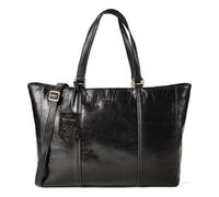 Burkely Fine Florence Sac de shopper Cuir véritable 36 cm Compartiment ordinateur noir