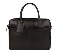 Burkely Fundamentals Vintage Jack Sac de travail 13.3" - Sac Ordinateur Homme en Cuir Hunter Noir - Serviette Classique et Robuste avec Bandoulière Réglable