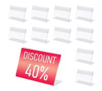 burkfeeg 10 Pièces Support De Table A6 A6 Présentoirs De Table Incliné Porte Affiche Pour Menu Display Stand En Acrylique Pour Cafés, Restaurants, Expositions, Bureaux