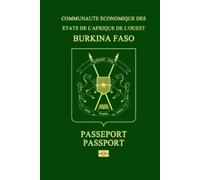Burkina Faso Passport Replica Lined Hardcover 6'' x 9'' Notebook / Journal 120 pages