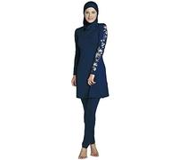 Burkini hijab Ziyimaoyi musulman - Modeste - Pour filles et femmes, femme, bleu marine, x-large