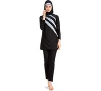 Burkini hijab Ziyimaoyi musulman - Modeste - Pour filles et femmes, femme, Noir 2, grand