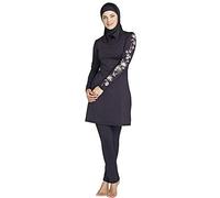 Burkini hijab Ziyimaoyi musulman - Modeste - Pour filles et femmes, femme, Noir , xxl
