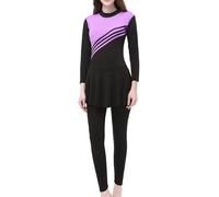 Burkini Trois pièces Grande Taille, Manches Longues, Pantalon, Bonnet, Style Modeste/A