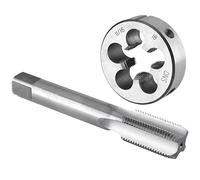 Burkit 11/16"-18 UNS Ensemble taraud et filière, filetage UNS 11/16 x 18 UNS et filière ronde pour droitier