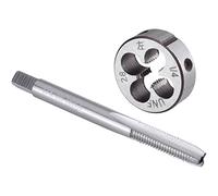 Burkit Ensemble taraud et filières 1/4"-28 UNF pour gauche, filetage 1/4" x 28 UNF et filière ronde