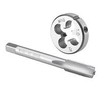 Burkit Ensemble taraud et filières M10 x 1 pour gauche, filetage M10 x 1,0 et filière ronde