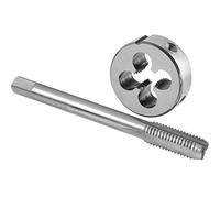 Burkit Ensemble taraud et filières M9 x 1 pour droitier, filetage M9 x 1,0 et filière ronde