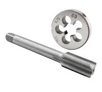 Burkit Jeu de tarauds et filières M13 x 0,75 pour droitier, filetage de machine M13 x 0,75 et filière ronde