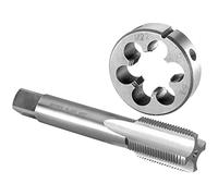 Burkit Jeu de tarauds et filières M22 x 1,5 pour droitier, filetage de machine M22 x 1,5 et filière ronde