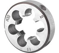 Burkit Matrice de filetage métrique M30 x 2, filetage M30 x 2,0 pour machine à droite