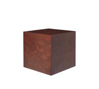 Burl Table d'Appoint Cube Dark Stained Burl