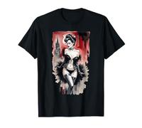 Burlesque Vintage Cabaret Pin Up Show Girl Risque Art Rétro T-Shirt