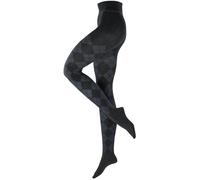 Burlington Aux femmes Elegant Essence Argyle Coton Collants - Gris