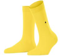 Burlington Aux femmes Lady Plaine Coton Chaussettes - Jaune