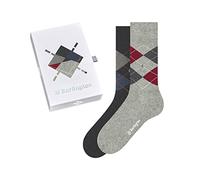 Burlington Pour des hommes Basic Gift Box Argyle Coton Chaussettes - Gris