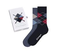 Burlington Basic Gift Box W So coton fantaisie lot de 2 paires, Chaussettes Femme, Bleu Blue Mix 0070, 36-41