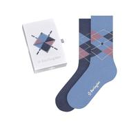 Burlington Basic Gift Box W So coton fantaisie lot de 2 paires, Chaussettes Femme, Bleu Blue Navy 0029, 36-41