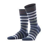 Burlington Blackpool M So coton fantaisie 1 paire, Chaussettes Homme, Bleu Dark Blue Melange 6688, 40-46