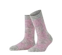 Burlington Charming Checks W So alpaga laine fantaisie 1 paire, Chaussettes Femme, Gris Light Heather 3223, 36-41