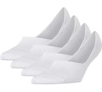 Burlington Chaussettes Femmes, Lot de 4 - Everyday IN, Anti-Slip Heel, Unicolore Blanc 39-40
