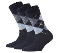 Burlington Chaussettes Femmes Whitby 3er Paquet - Courte,Modèle Diamant,Onesize