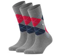 BURLINGTON Chaussettes 'Queen' bleu / gris / gris chiné / rouge, Taille 36-41