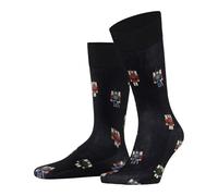 Burlington Christmas M So coton fantaisie 1 paire, Chaussettes Homme, Bleu Marine 6120 December Days, 40-46