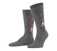Burlington Christmas M So coton fantaisie 1 paire, Chaussettes Homme, Gris Light Grey Melange 3390 Rocking Christmas, 40-46