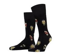 Burlington Christmas M So coton fantaisie 1 paire, Chaussettes Homme, Noir Black 3000 December Days, 40-46