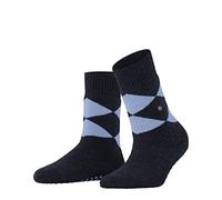 Burlington Cosy Argyle W Hp laine viscose picots sur la semelle 1 paire, Chaussettes Chaussons , Bleu Midnight 6414, 36-41