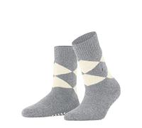 Burlington Cosy Argyle W Hp laine viscose picots sur la semelle 1 paire, Chaussettes Chaussons , Gris Grey Melange 3107, 36-41