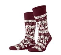 Burlington Country Christmas M Hp laine fantaisie 1 paire, Chaussettes Homme, Rouge Cranberry 8033, 40-46