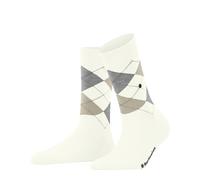 Burlington Covent Garden W So coton fantaisie 1 paire, Chaussettes Femme, Blanc Offwhite-Black 2043, 36-41