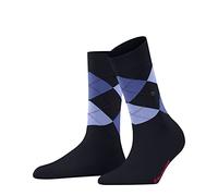 Burlington Covent Garden W So coton fantaisie 1 paire, Chaussettes Femme, Bleu Marine 6120, 36-41