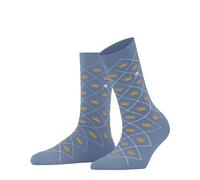 Burlington Crown W So coton fantaisie 1 paire, Chaussettes Femme, Bleu Sky Blue 6876, 36-41