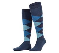 Burlington Edinburgh M Kh laine fantaisie 1 paire, Chaussettes longues Homme, Bleu Dark Blue 6697-O, 40-46