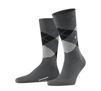 Burlington Edinburgh M So laine fantaisie 1 paire, Chaussettes Homme, Gris Asphalt Melange 3180, 40-46