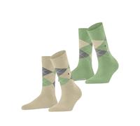 Burlington Everyday Argyle W So coton fantaisie 2 paires, Chaussettes Femme, Beige Cream 4019, 36-41