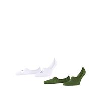 Burlington Everyday Invisible 2-Pack M IN coton unies lot de 2 paires, Chaussettes invisibles Homme, Vert (Fir Green 7656) - nouveau, 41-42