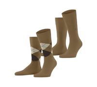 Burlington Everyday Mix Multipack M So coton fantaisie lot de 2 paires, Chaussettes Homme, Beige Brown Sugar 5152, 40-46