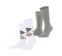 Burlington Everyday Mix Multipack M So coton fantaisie lot de 2 paires, Chaussettes Homme, Blanc White 2000, 40-46